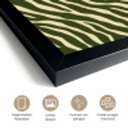 Zebra - Patroon - Groen fotolijst zwart zonder passe partout klein 224 -sfeer2