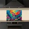 Haai - Koraalrif - Abstract - Kleurrijk keuken achterwand spatscherm klein -sfeer1