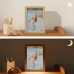 Vogel - Steltloper - Water - Natuur Light Box met kabel (Kinderlampje) klein -sfeer3_kind