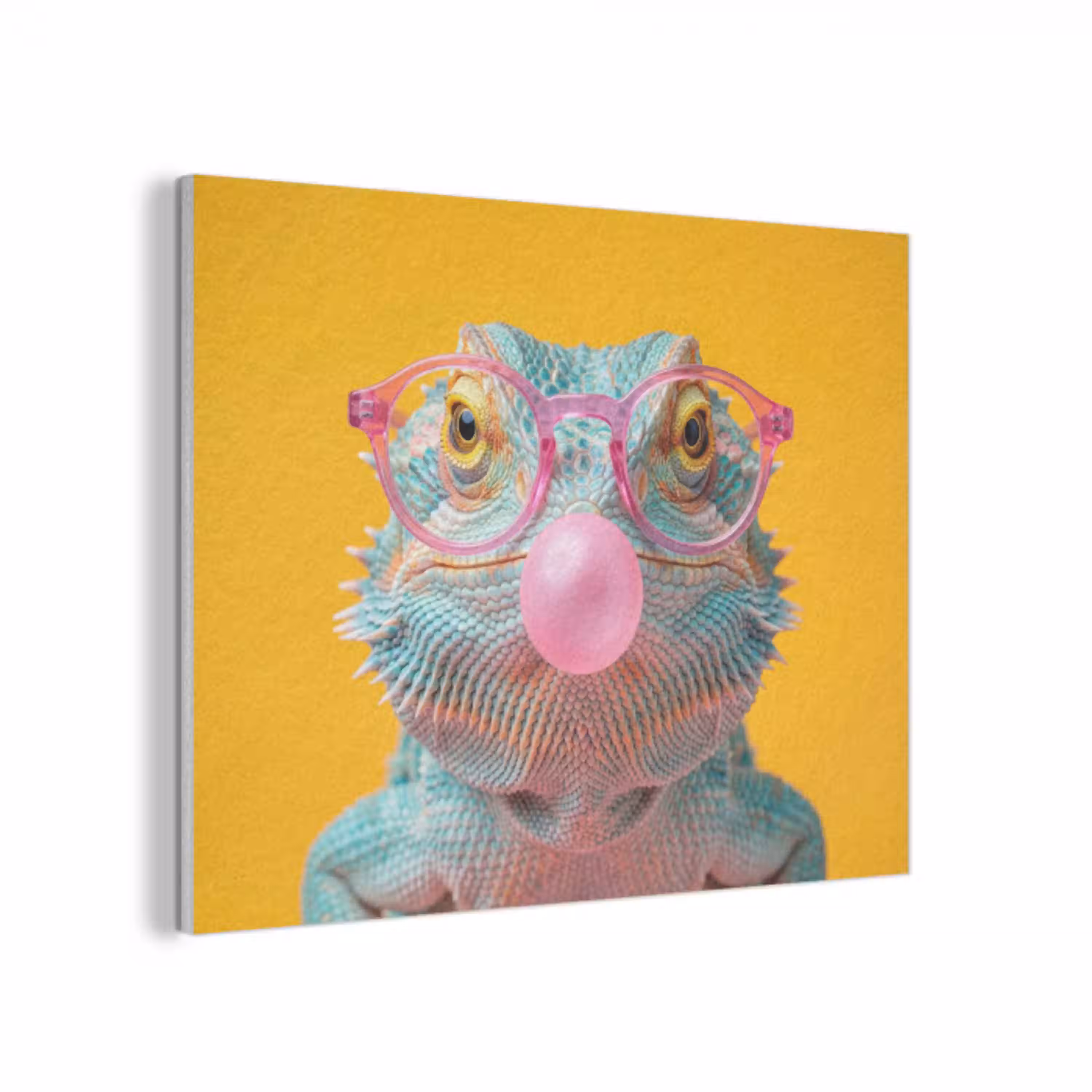 Kameleon - Kauwgom - Kleurrijk PET vilt klein -3d