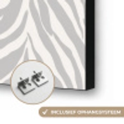 Zebra - Motief - Grijs Textielframe zwart klein 947 -USP_ophangsysteemNL