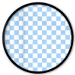 Schaakbord - Klassiek - Blauw Fotolijst rond zonder passe partout klein 856 -3d