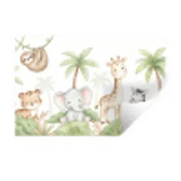 Dieren - Jungle - Pastel Muursticker klein -3d