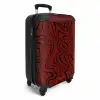 Rode achtergrond met abstracte zwarte lijnen NBS - Handbagage koffer - Unisex middel -productfoto_3d