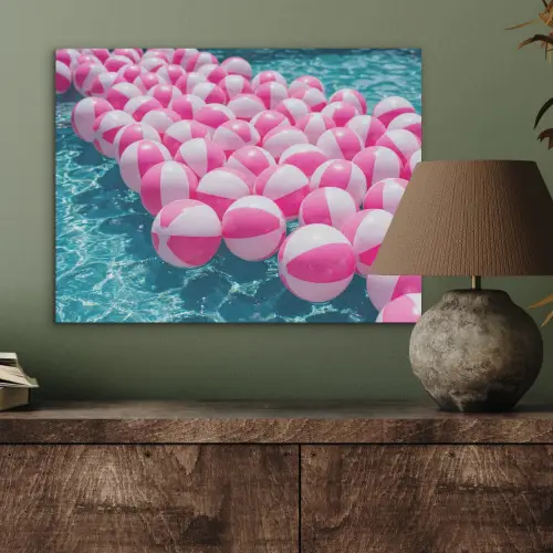 Strandballen - Roze - Water PET vilt klein -sfeer2