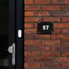 Zwart krokodillenleertextuur - Traditioneel Naambord Rechthoek middel -sfeer1-rechthoek-S