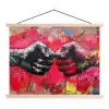Street art - Handen - Graffiti - Kunst - Banksy textielposter latten blank klein -3d