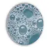 Schuim - Water - Textuur Akoestische PET Vilt - Rond klein -3d