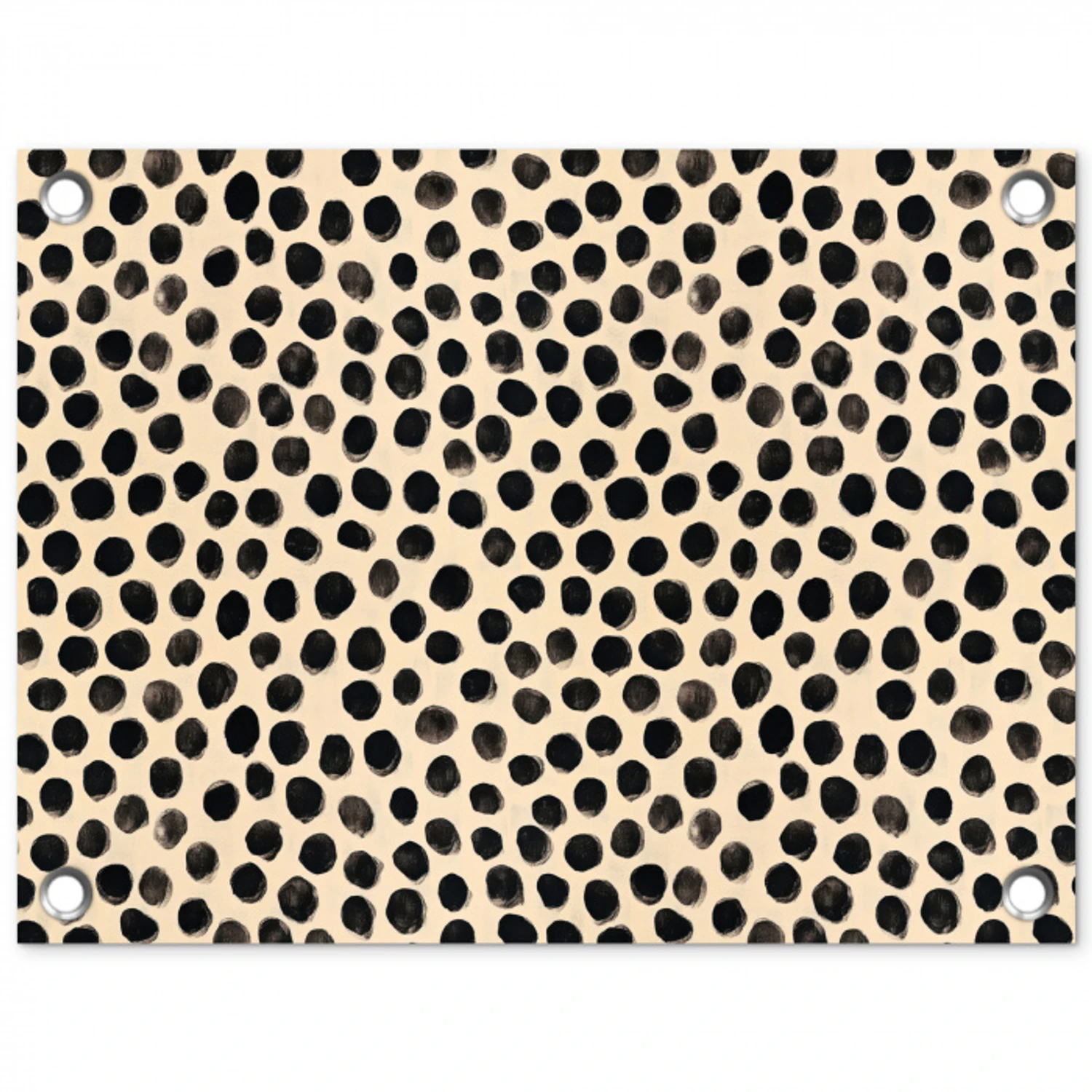 Stippen - Patroon - Zwart tuinposter los doek klein 239 -3d
