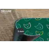 Donkergroen - Gezichten - Katten - Kleuren Placemat vinyl groot 368 -closeup