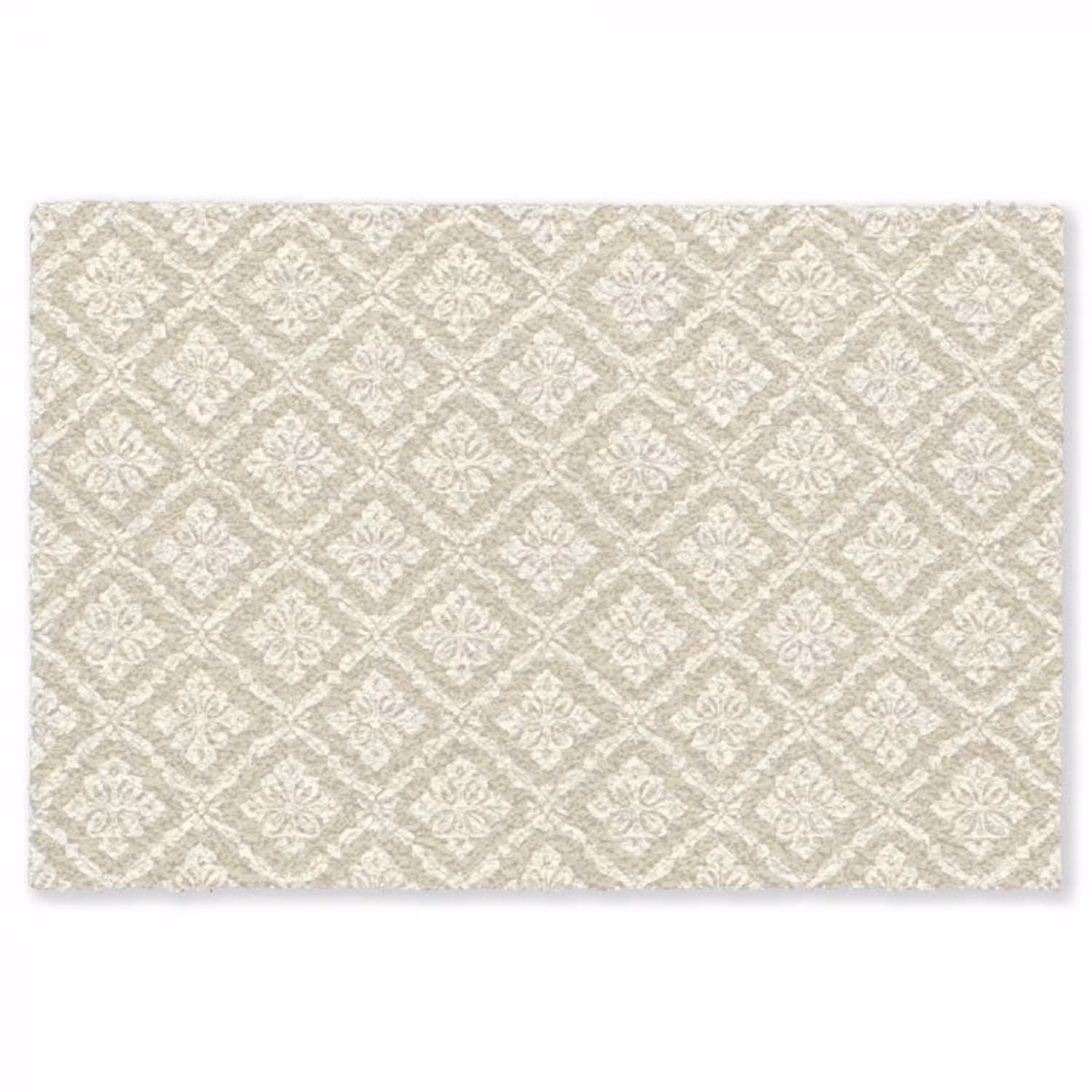 Floraal - Ornament - Beige Vloerkleed Rechthoek klein 1091 -3d