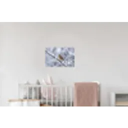 Vogel - Tak - Sneeuw - Winter Muursticker klein -kinderkamer