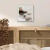 Penseelstreken - Balans - Beige - Bruin aluminium wit klein -sfeer3