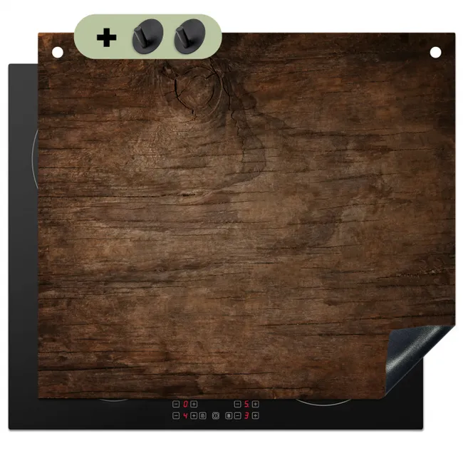 Induction Hob Cover & Splashback (2-in-1) - Antique Barn Wood