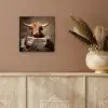 Schotse hooglander - Krant - Toilet aluminium wit klein -sfeer4