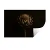 Donkerbruin - Bloem - Textuur - Artisjok Muursticker klein -3d
