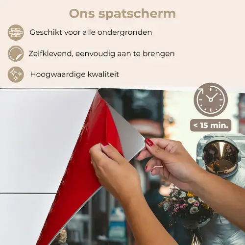 Boeket - Bloemen - Kleurrijk - Astronaut keuken achterwand spatscherm klein -spatscherm_NL