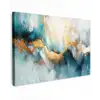 Abstract - Kunst - Gold - Blauw canvas 2cm klein -z3d