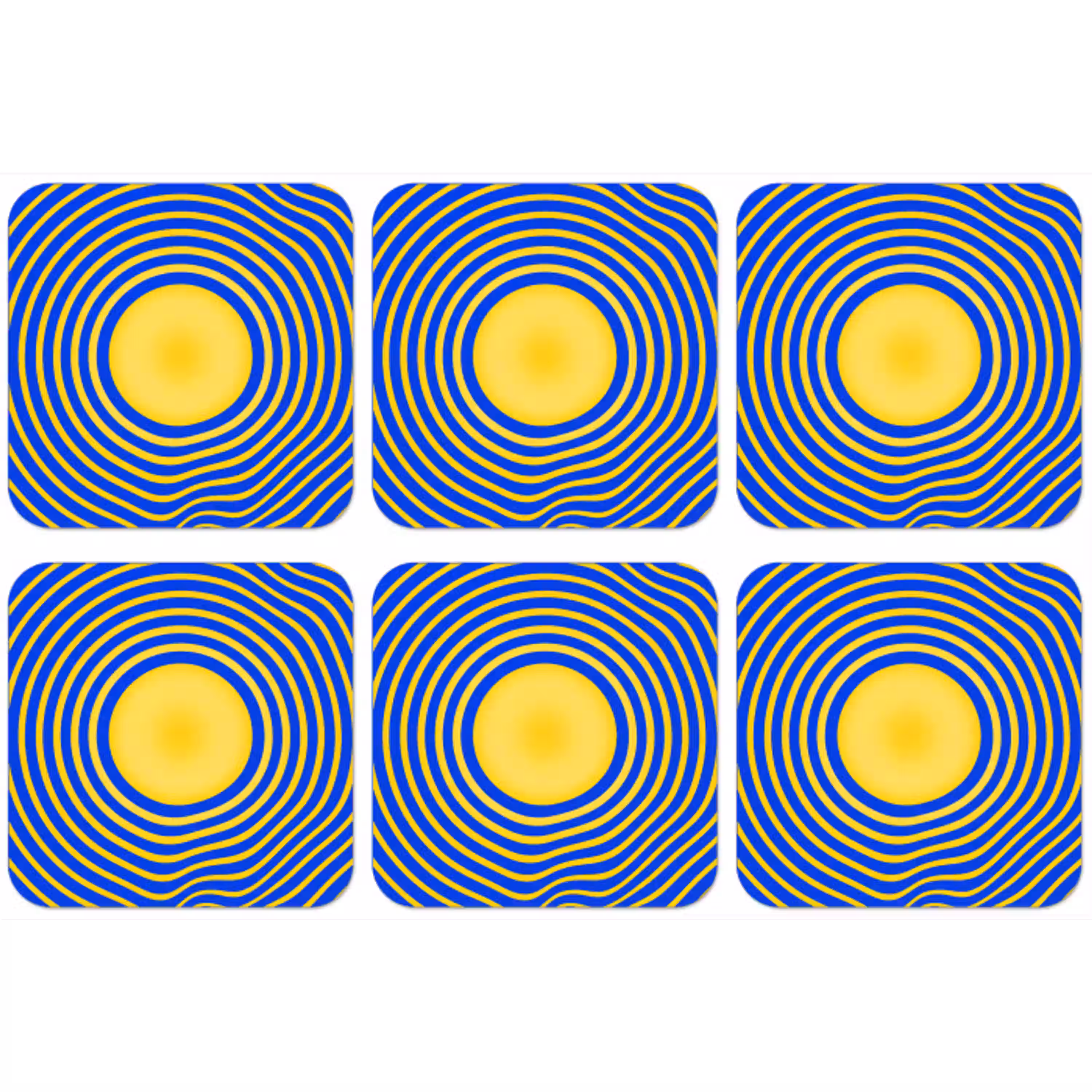Abstract patroon - Blauw onderzetter kurk middel -zkaufland3dotto