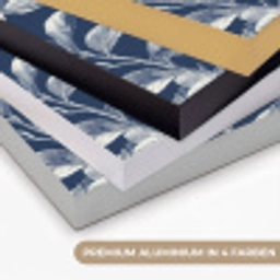 Botanisch - Patroon - Blauw Textielframe zwart klein 947 -USP_kleurenDE
