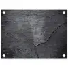 Beton - Zwart - Scheur tuinposter los doek klein -3d