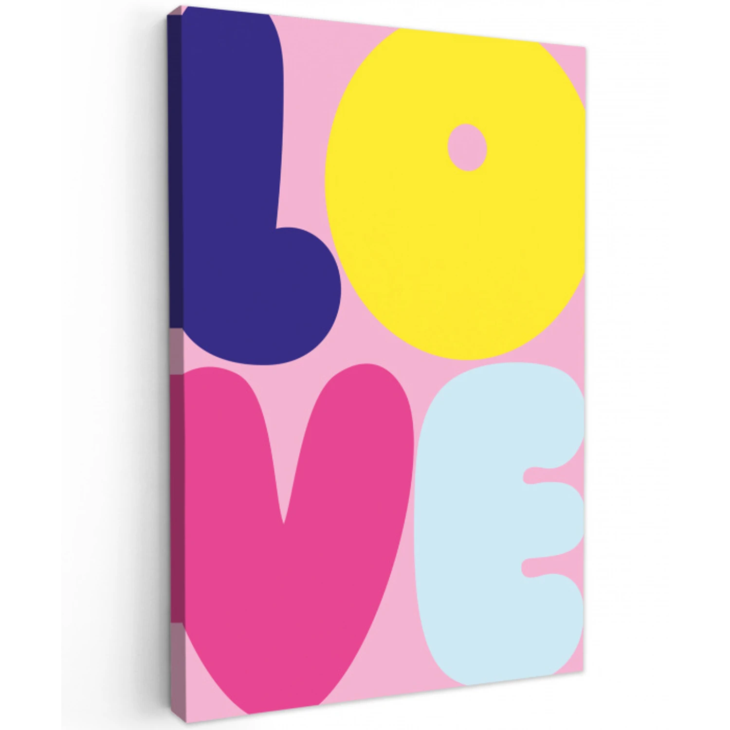 Love - Valentijn - Kleurrijk Tuinposter op houten frame 2 cm dik klein -3d