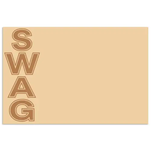 Swag - Bruin - Beige poster papier klein -3d