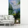 Bloemen - Meer - Bergen - Groen fotobehang vinyl groot -woonkamer