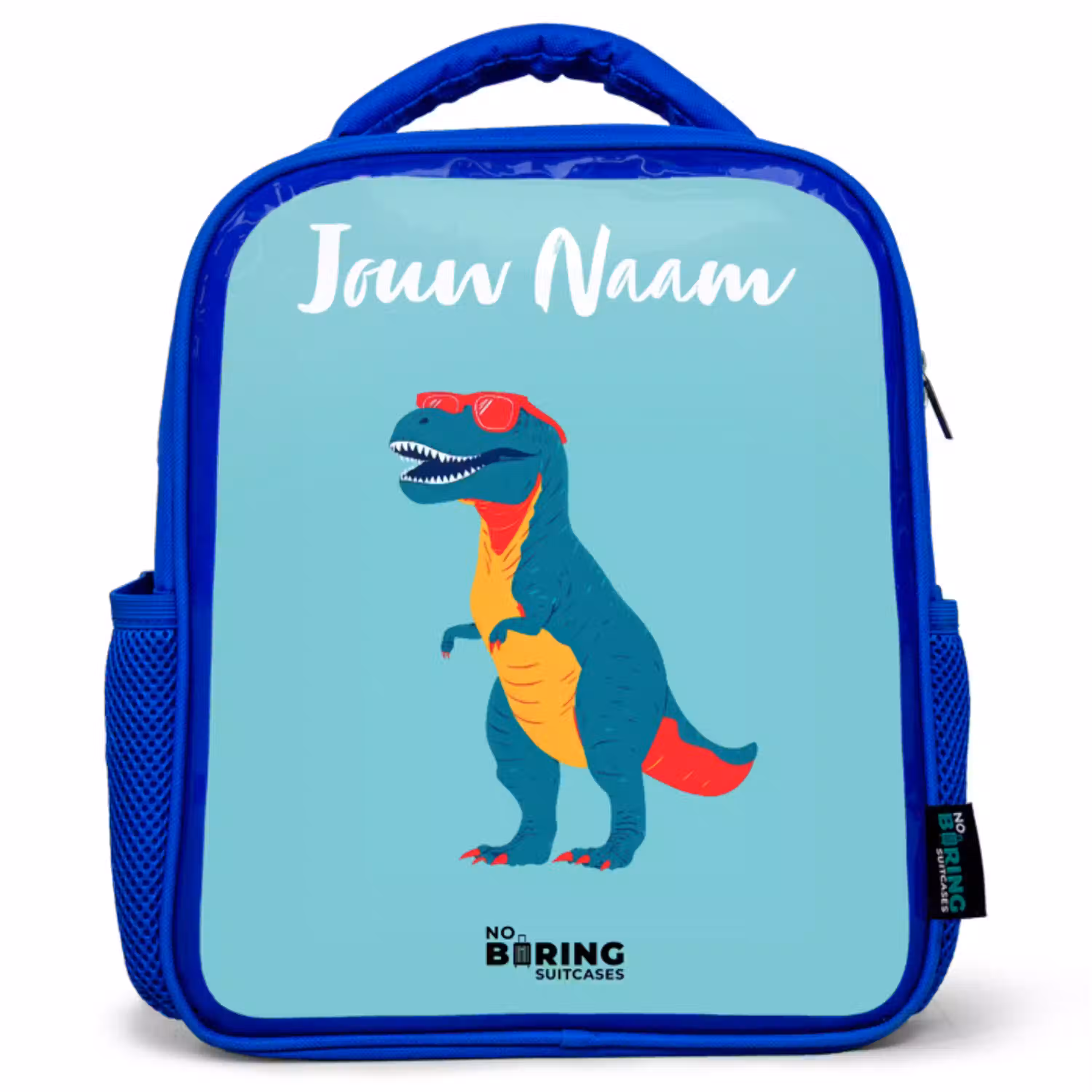 Dino - Dier - Zonnebril Kinderrugzak - Blauw middel -3d