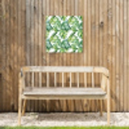 Bladeren - Monstera - Tropical - Jungle Tuinposter op houten frame 2 cm dik klein -sfeer4