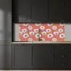 Bloemen - Grafisch - Oranje keuken achterwand 2 middel 871 -sfeer1