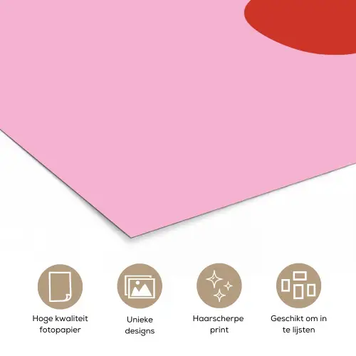 Kersen - Roze - Illustratie poster papier klein -closeup_NL