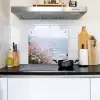 Klif - Bloemen - Zee - Roze Inductie beschemer met haakjes middel -sfeer2