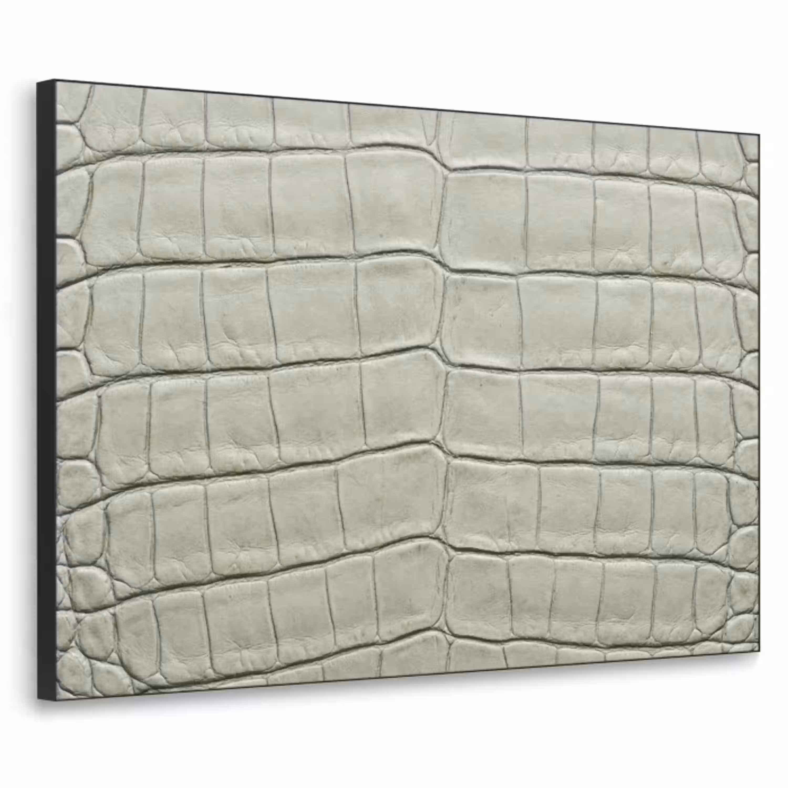 Krokodillenleer - Schubben - Groen Textielframe zwart klein -3d