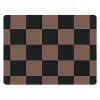 Schaakbord print - Bruin - Zwart - Blokjes muismat rubber klein -3d