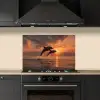 Dolfijnen - Zee - Realistisch keuken achterwand spatscherm klein -sfeer1
