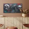 Schedels - Graffiti - Abstract PET vilt middel -sfeer4