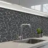 Design - Geometrie - Zwart keuken achterwand 2 middel 871 -3d_schuin