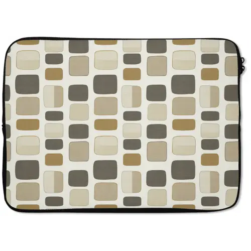 Blokken - Vintage - Grijs laptophoes neopreen klein 279 -zkaufland3dotto