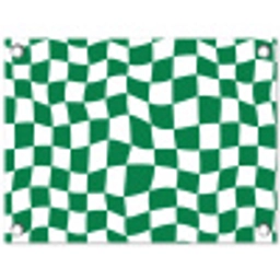 Schaakbord - Golvend - Groen tuinposter los doek klein 239 -3d