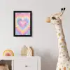 Hartvorm - Pastelkleuren - Tie Dye fotolijst zwart zonder passe partout klein -usfeer4_kinderkamer