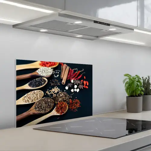 Specerijen Symfonie keuken achterwand spatscherm klein -3d_schuin