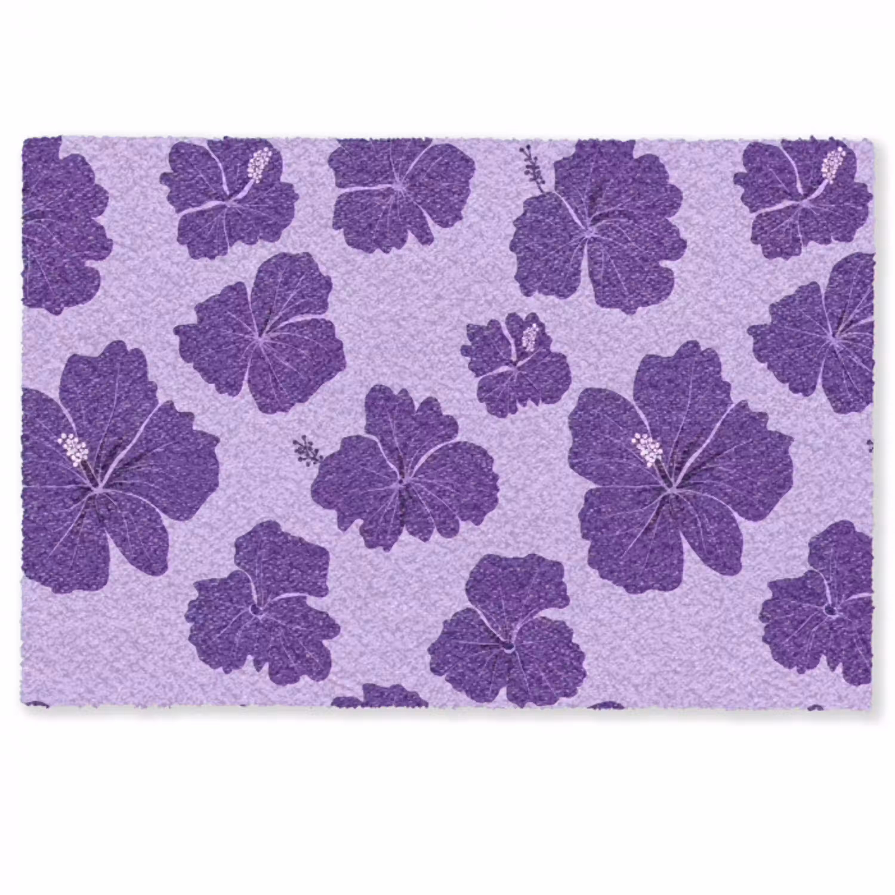 Hibiscus - Bloemen - Paars Deurmat klein 898 -zkaufland3d