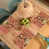 Vrouw - Bril - Roze - Bloemen Placemat vinyl groot -zzsfeer5_Kitchenyeah-website