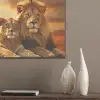 Leeuwen - Zonsondergang - Afrika - Savanne - Dieren PET vilt klein -sfeer6_closeup