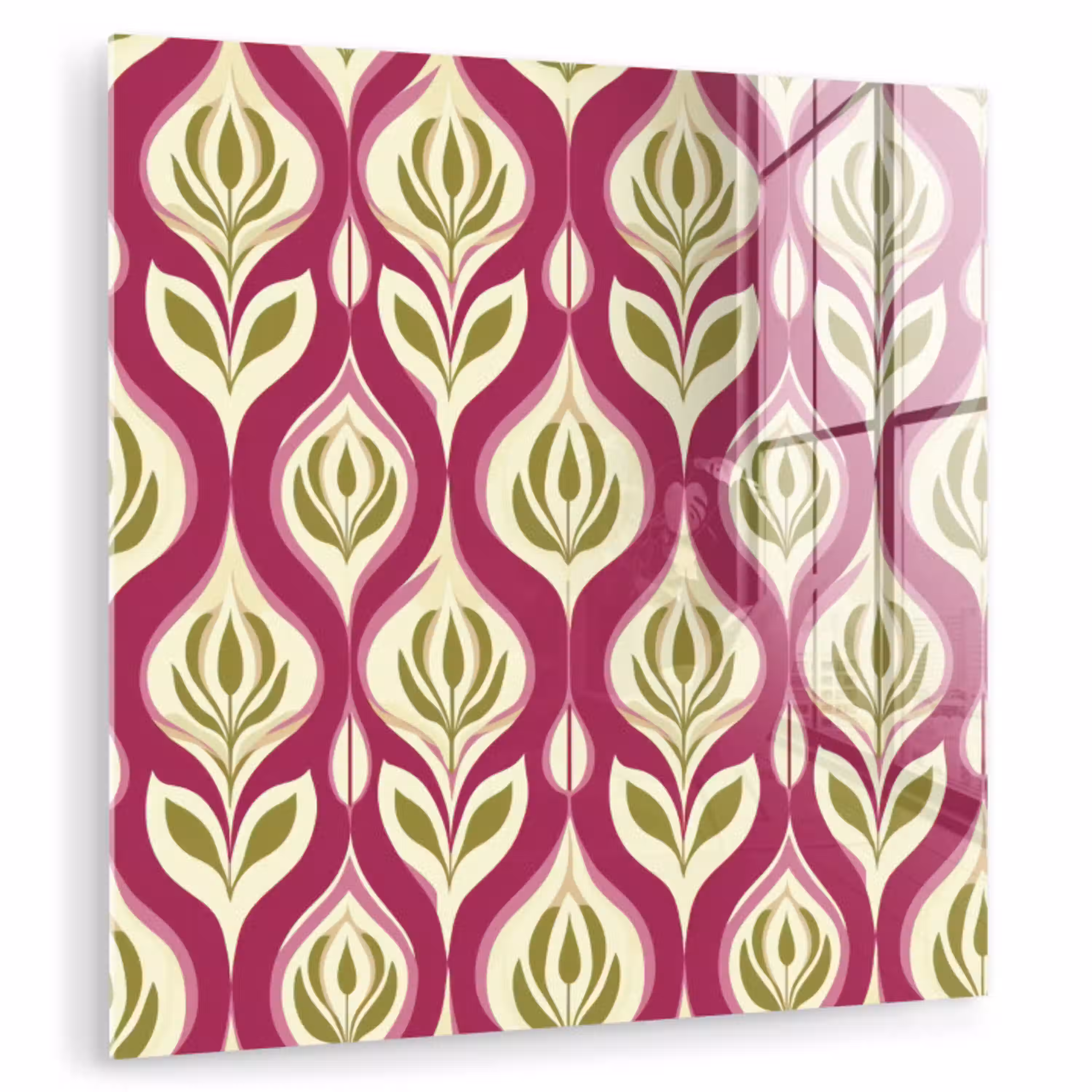 Retro - Floraal - Paars plexiglas 5mm klein 11 -zzzproduct_nieuw