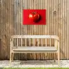 Tomaat - Rood - Hart Tuinposter op houten frame 2 cm dik klein -sfeer4