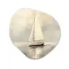 Zeilschip - Zee - Bewolkt Wandcirkel Organisch Forex 3mm klein -3d