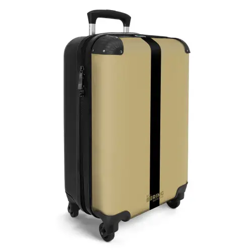Minimal - Goudbruin met zwarte streep NBS - Handbagage koffer - Unisex middel -productfoto_3d