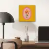 Lelie - Oranje - Lijst - Ovaal aluminium wit klein -sfeer5